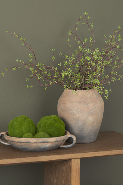 Mercana Wholesale Decorative Vases This is a picture of a Mercana Furniture and Decor Terracotta Vase and Bowl
