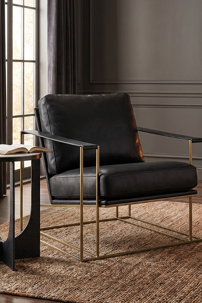 Mercana Wholesale Living Room Furniture This is a picture of a Mercana Furniture and Decor Leather Accent Chair