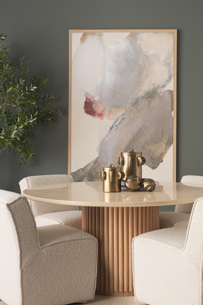 Mercana Wholesale Wall Art This is a picture of a Mercana Furniture and Decor Dining Lifestyle with Wall Art